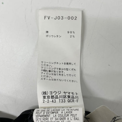 Yohji Yamamoto FEMME ヨウジヤマモトファム FV-J03-002 18AW コットン モールスキン ショートジャケット ジャケット