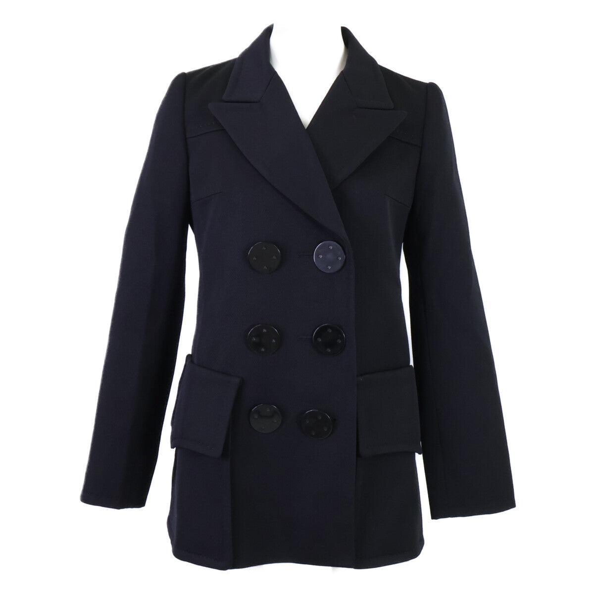 LOUIS VUITTON [Excellent condition/Domestic authentic] F0VE16URW Monogram-Lined Wool Double-Breasted Jacket Jacket