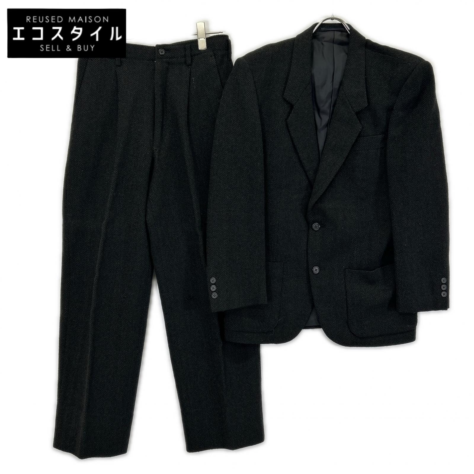 Y's for men ワイズフォーメン 80S グレー ウール ヘリンボーンセットアップ スーツ セットアップ