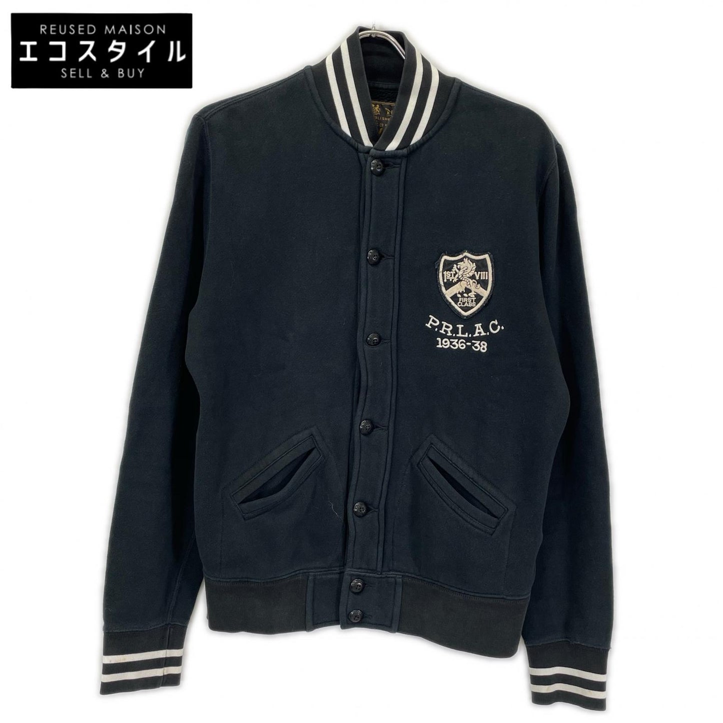 POLObyRalphLauren ポロラルフローレン P.R.L A.C. 1936-38 ブラック コットンスタジャン ジャケット