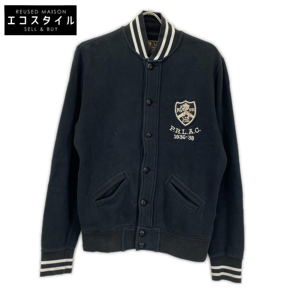 POLObyRalphLauren ポロラルフローレン P.R.L A.C. 1936-38 ブラック コットンスタジャン ジャケット