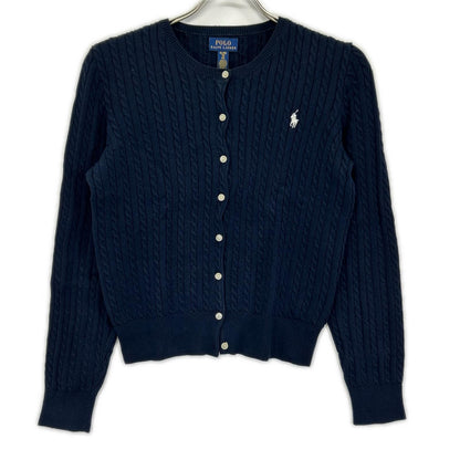 POLObyRalphLauren ポロラルフローレン ネイビー ミニケーブル コットン カーディガン ポニー刺繍 トップス