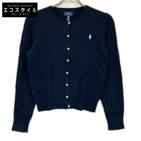 POLObyRalphLauren ポロラルフローレン ネイビー ミニケーブル コットン カーディガン ポニー刺繍 トップス