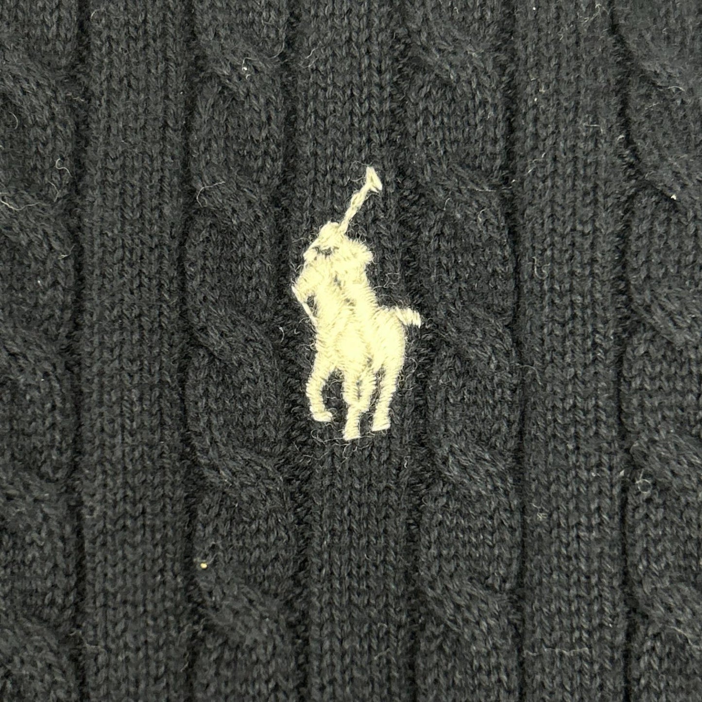 POLObyRalphLauren ポロラルフローレン ネイビー ミニケーブル コットン カーディガン ポニー刺繍 トップス