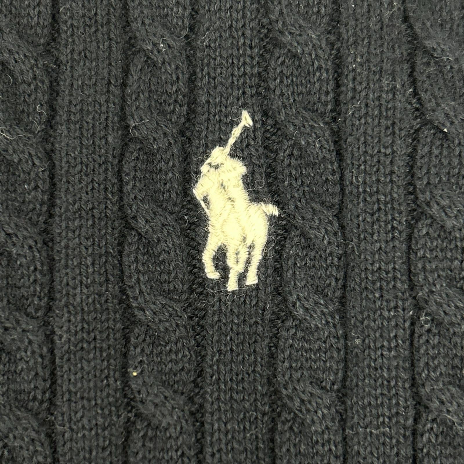 POLObyRalphLauren ポロラルフローレン ネイビー ミニケーブル コットン カーディガン ポニー刺繍 トップス