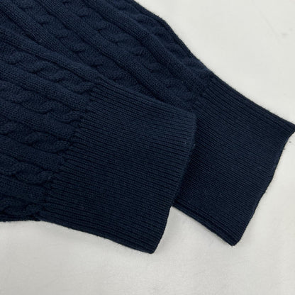 POLObyRalphLauren ポロラルフローレン ネイビー ミニケーブル コットン カーディガン ポニー刺繍 トップス