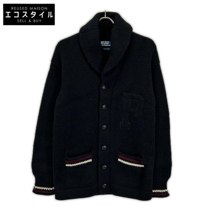 POLObyRalphLauren ポロラルフローレン 90s オールブラック ショールカラー ニット トップス