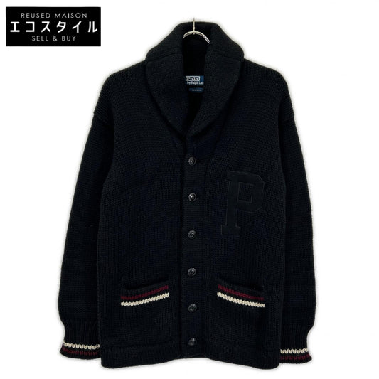 POLObyRalphLauren ポロラルフローレン 90s オールブラック ショールカラー ニット トップス