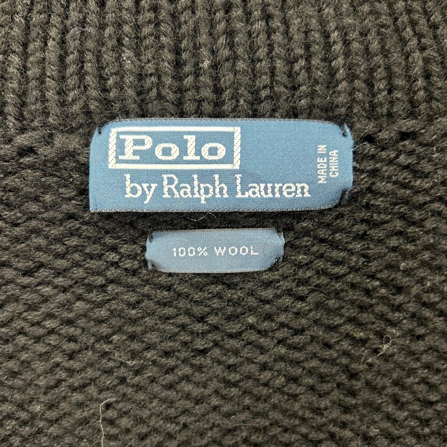 POLObyRalphLauren ポロラルフローレン 90s オールブラック ショールカラー ニット トップス