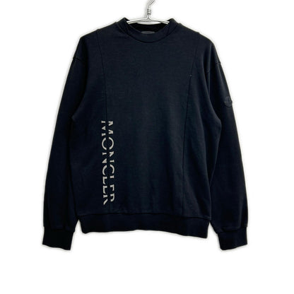 MONCLER モンクレール 22年 maglia girocollo マットブラックコレクション ロゴスウェット トップス