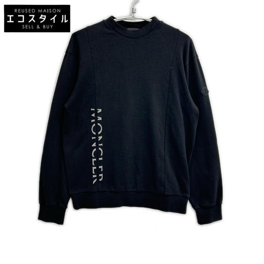MONCLER モンクレール 22年 maglia girocollo マットブラックコレクション ロゴスウェット トップス