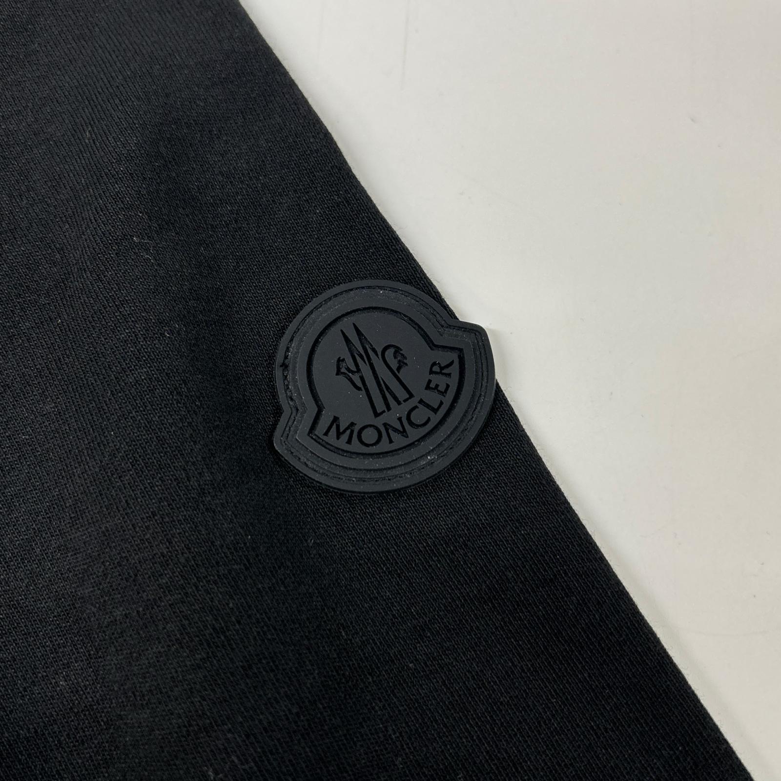 MONCLER モンクレール 22年 maglia girocollo マットブラックコレクション ロゴスウェット トップス