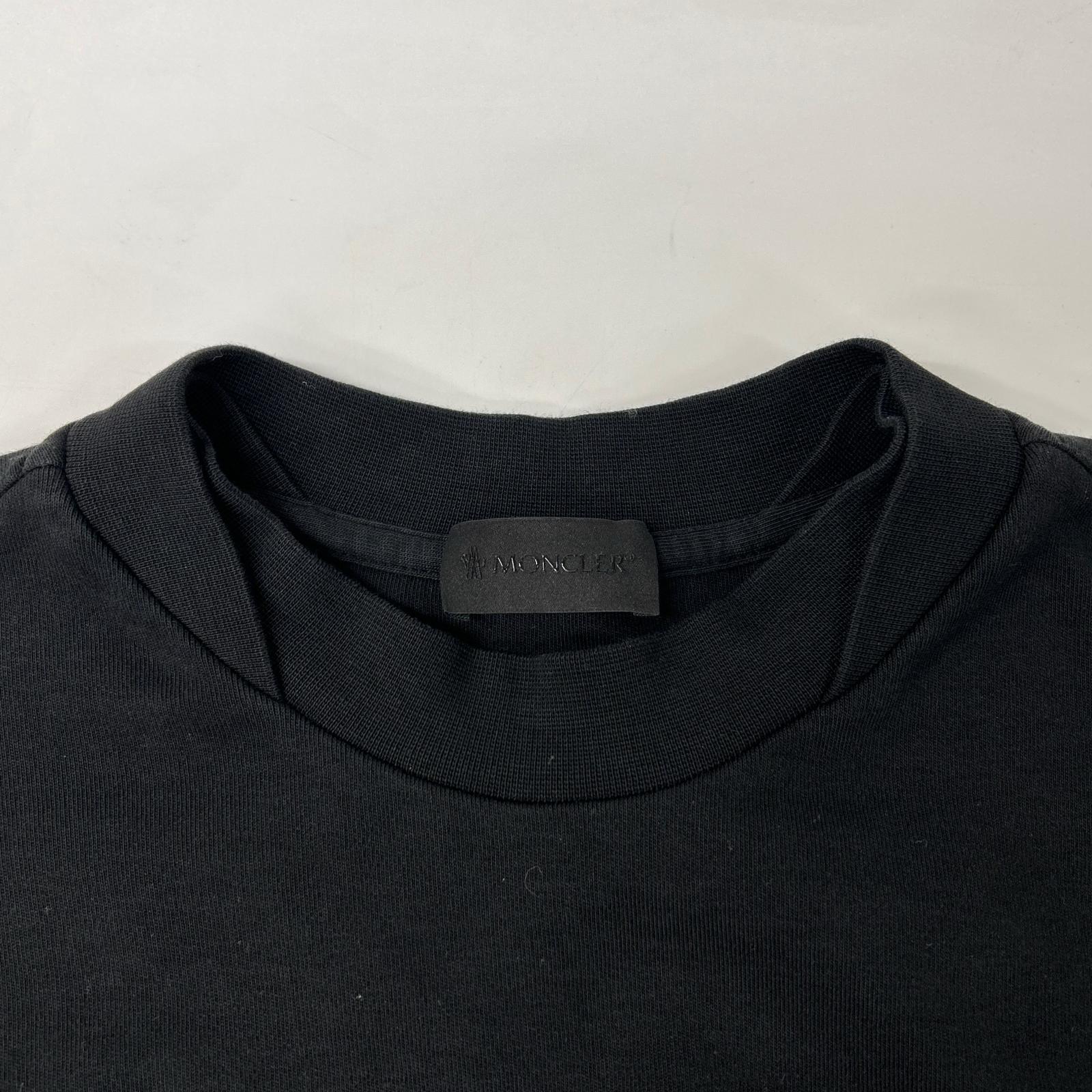 MONCLER モンクレール 22年 maglia girocollo マットブラックコレクション ロゴスウェット トップス