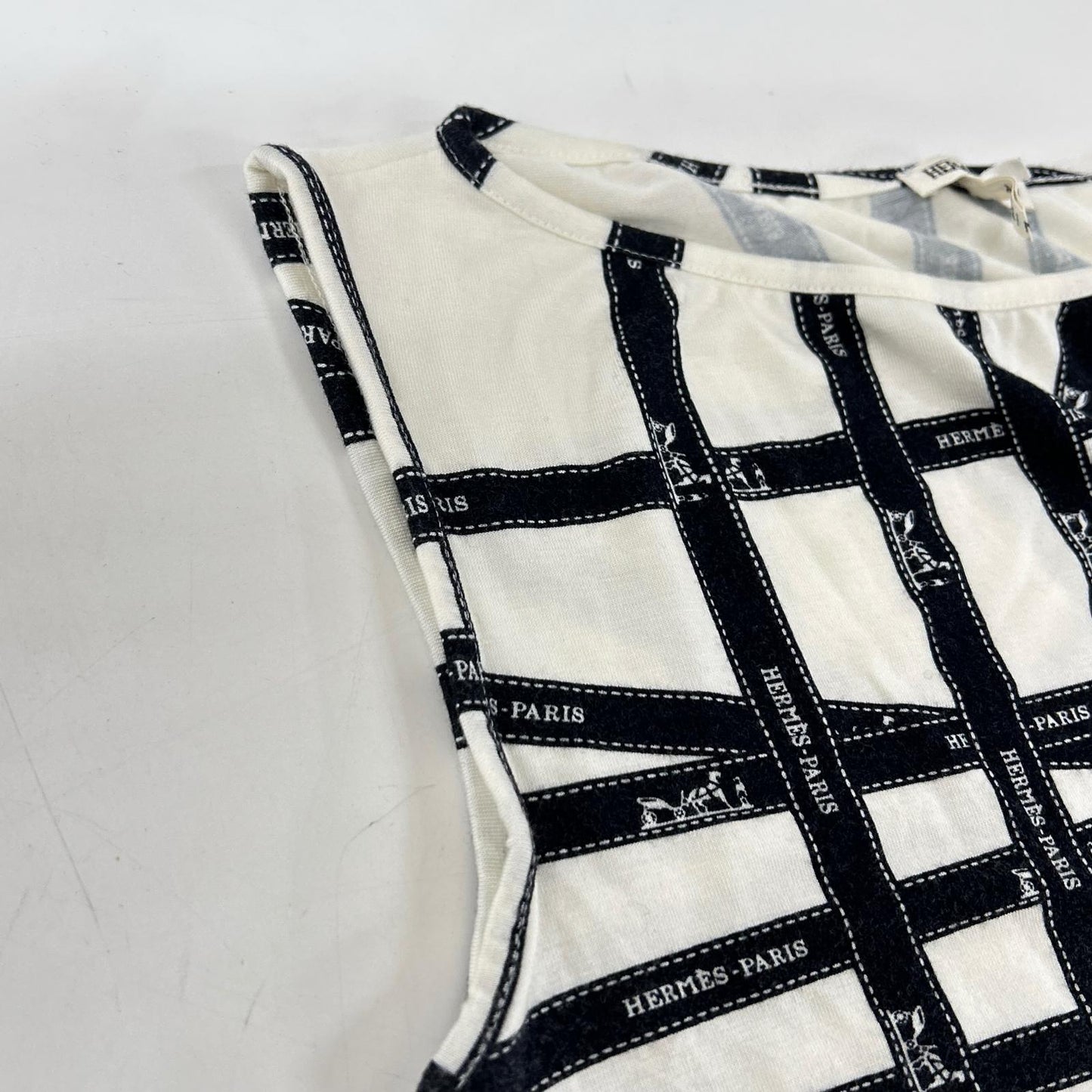 HERMES エルメス マルジェラ期 ボルデュック カットソー ノースリーブ レーヨン トップス