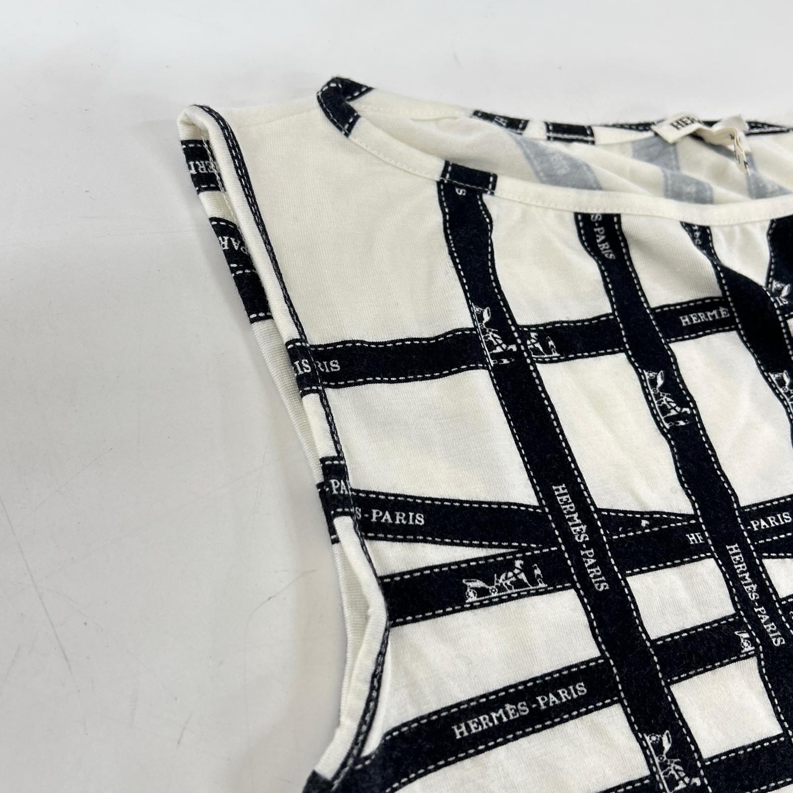 HERMES エルメス マルジェラ期 ボルデュック カットソー ノースリーブ レーヨン トップス