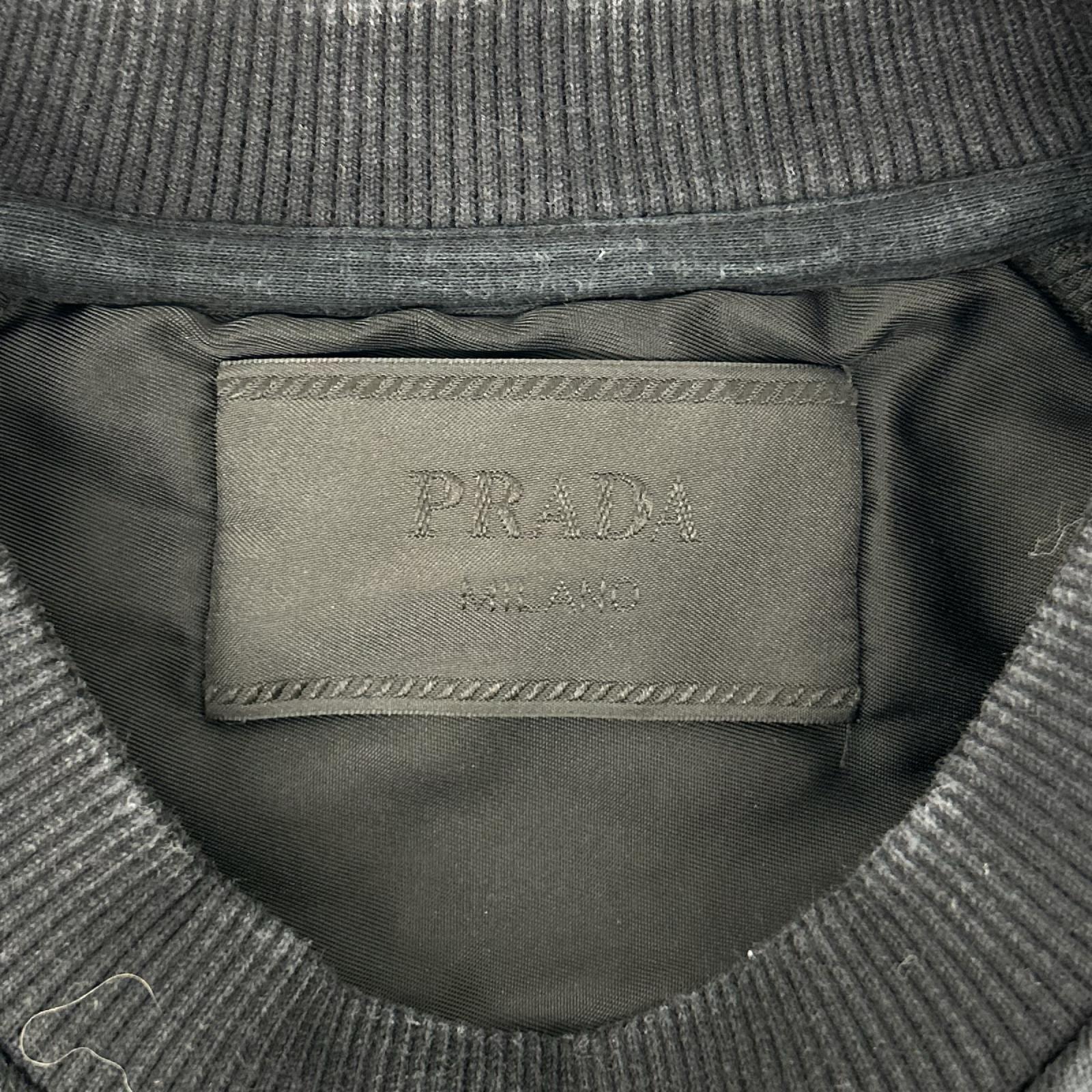 PRADA プラダ 21年 UJL190プリンテッドコットンフリースクルーネックスウェットシャツ トップス