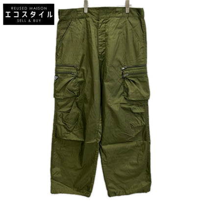 PRADA プラダ 23年 SPH392 RE NYLON カーキ 三角プレート カーゴパンツ ナイロン ボトムス