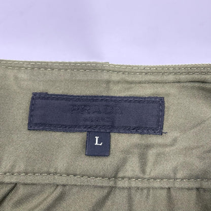 PRADA プラダ 23年 SPH392 RE NYLON カーキ 三角プレート カーゴパンツ ナイロン ボトムス