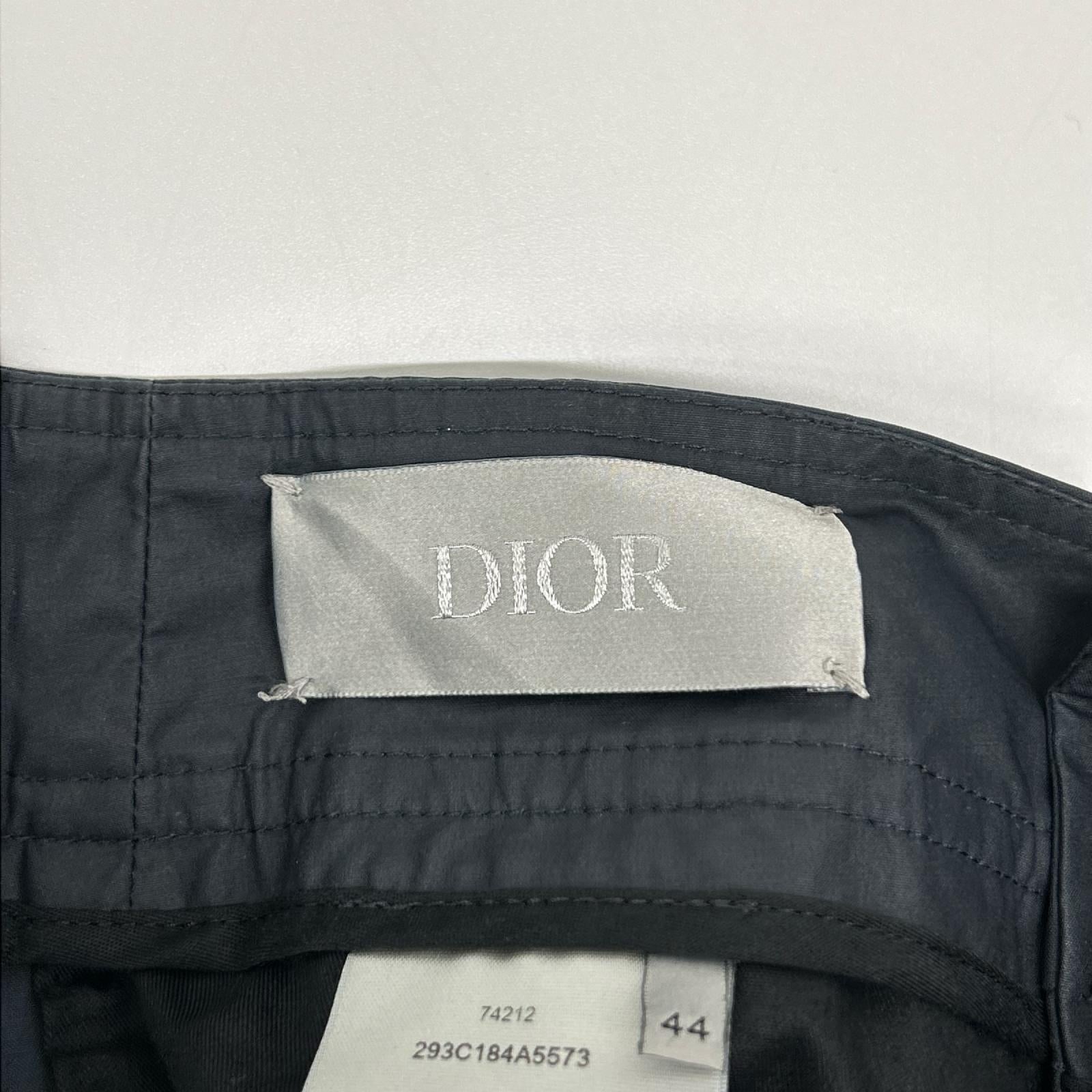 Dior HOMME ディオールオム 293C184A5573 ローラーコースター バックル カーゴ パンツ ニーパッチ ミリタリー コーティングコットン ボトムス