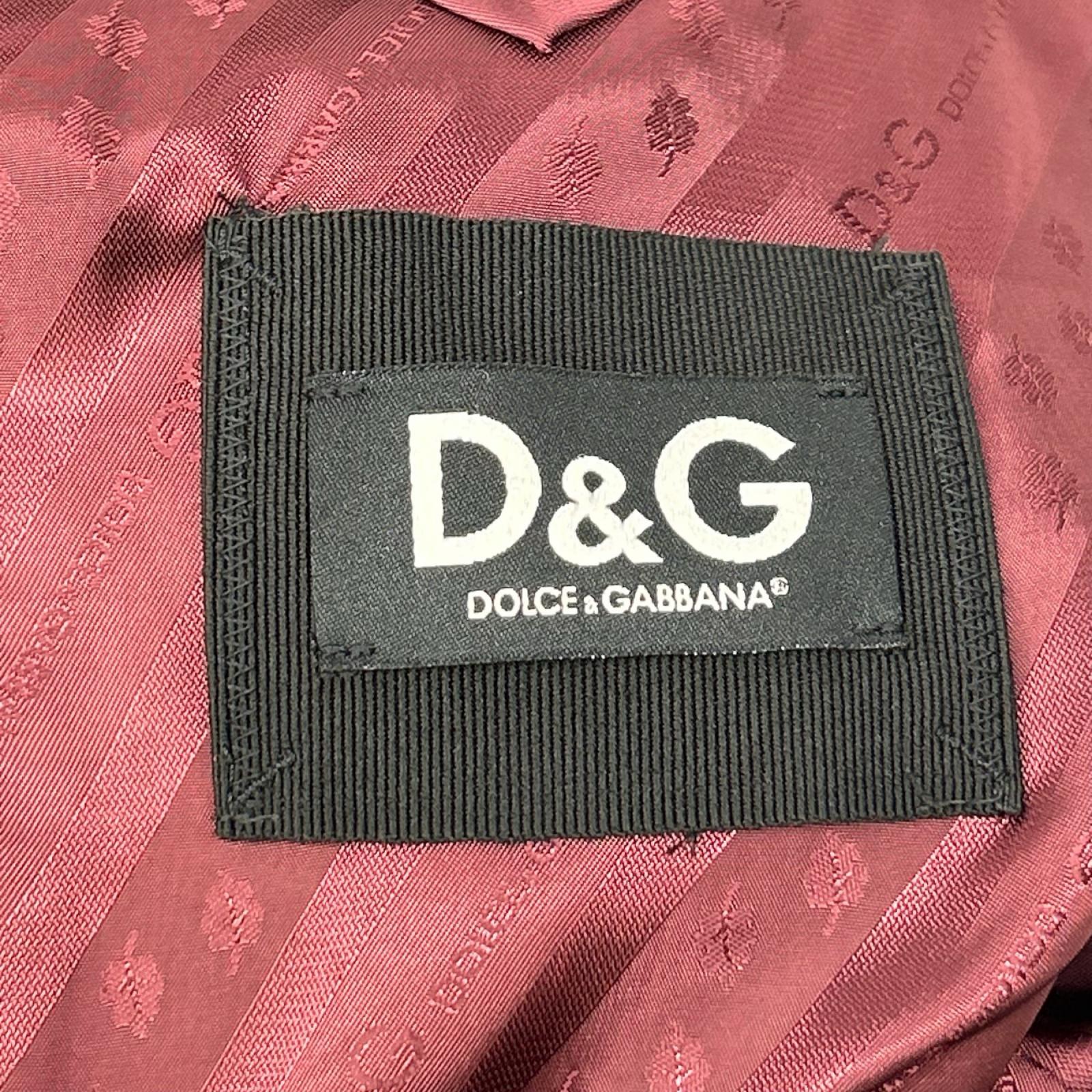 D&G ディーアンドジー RJ204 TNVB0 バーガンディ ベロア タキシードジャケット ジャケット