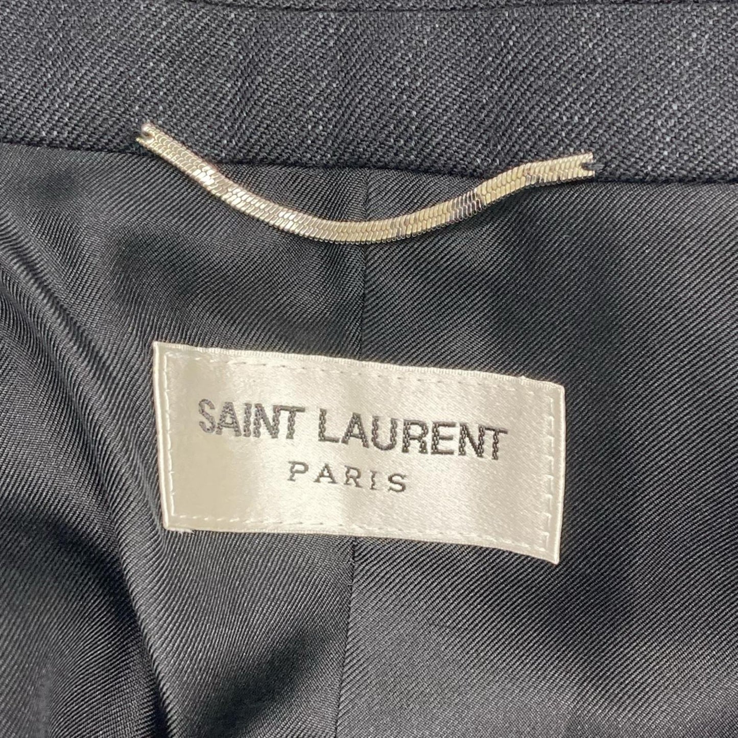 SAINT LAURENT PARIS サンローランパリ 631813 ブラック ウール ストライプ2B テーラードジャケット ジャケット