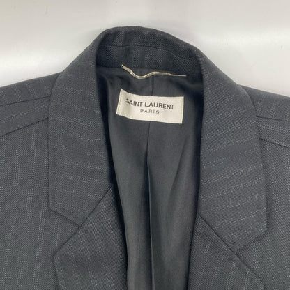 SAINT LAURENT PARIS サンローランパリ 631813 ブラック ウール ストライプ2B テーラードジャケット ジャケット