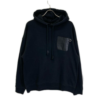 LOEWE ロエベ H526Y25X30 レザー切替 アナグラム ANAGRAM リラックスフィット フーディー トップス