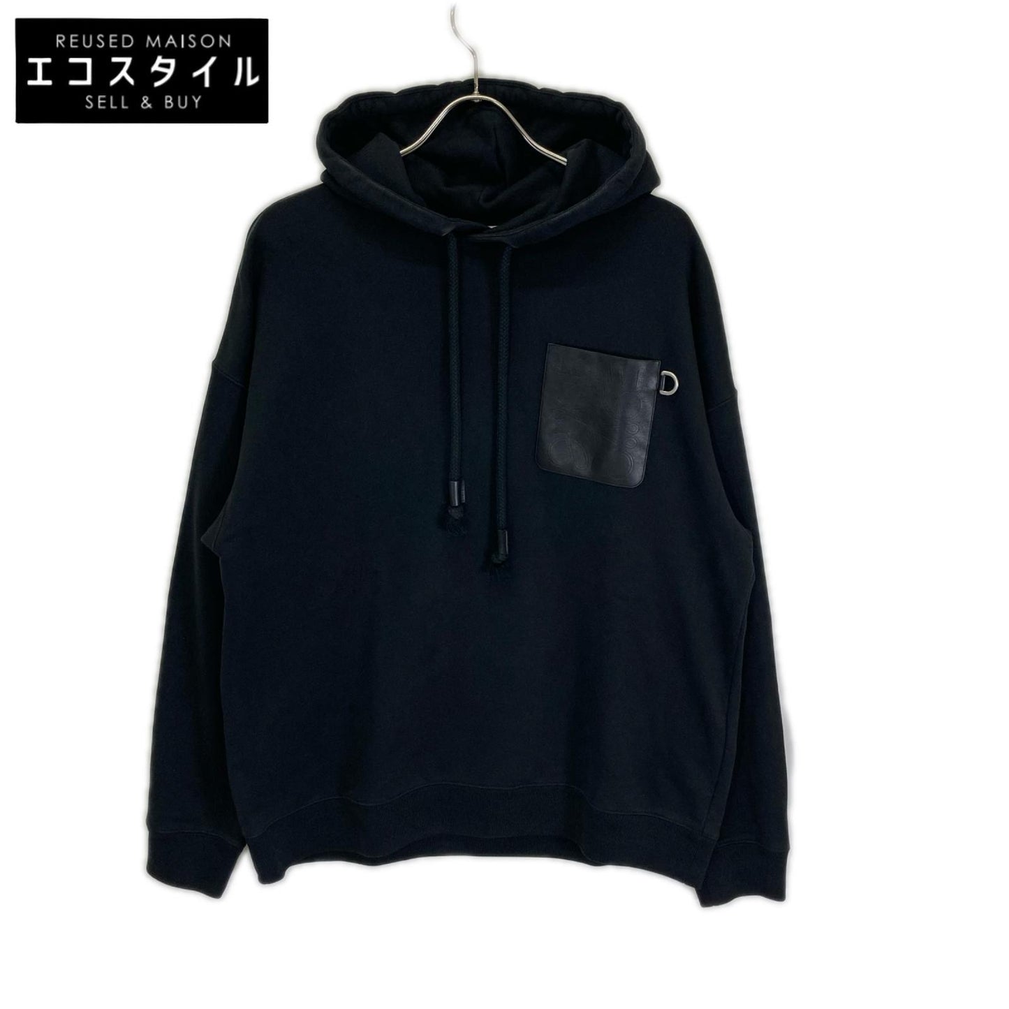 LOEWE ロエベ H526Y25X30 レザー切替 アナグラム ANAGRAM リラックスフィット フーディー トップス