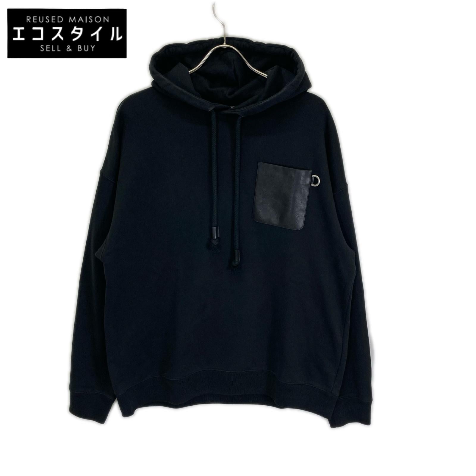 LOEWE ロエベ H526Y25X30 レザー切替 アナグラム ANAGRAM リラックスフィット フーディー トップス