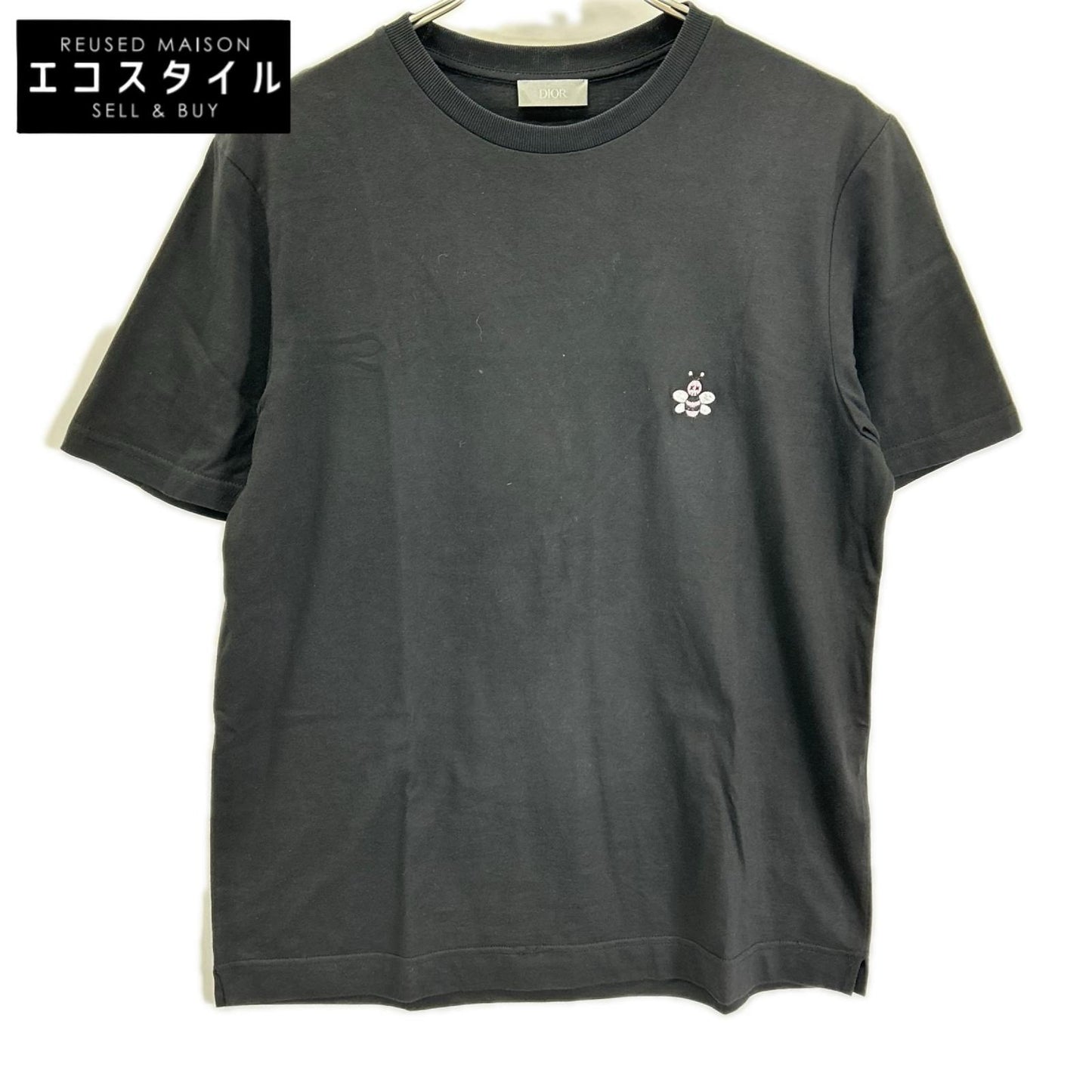 Dior HOMME ディオールオム 923J611W6041 カウズ BEE刺繍 クルーネック 半袖Tシャツ トップス