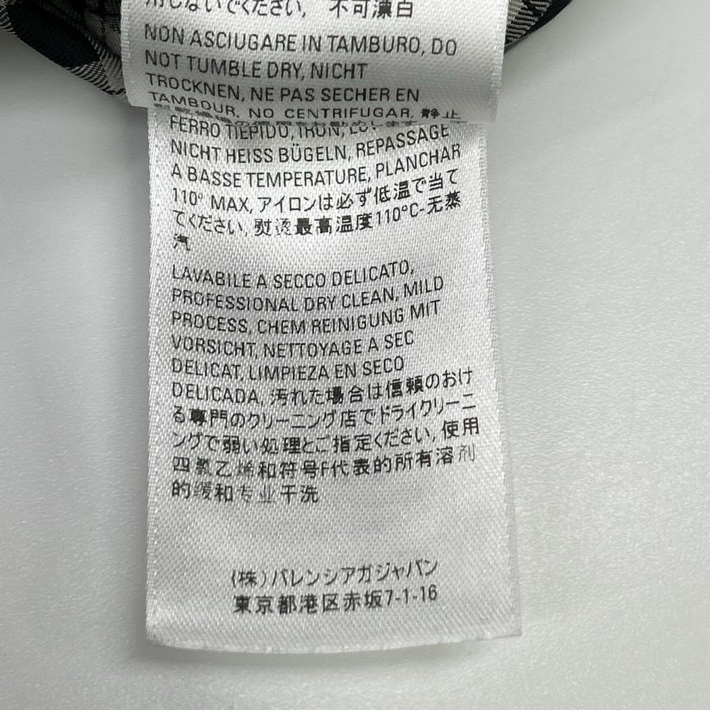 BALENCIAGA バレンシアガ 642288 チェック ボウタイ長袖シャツ トップス