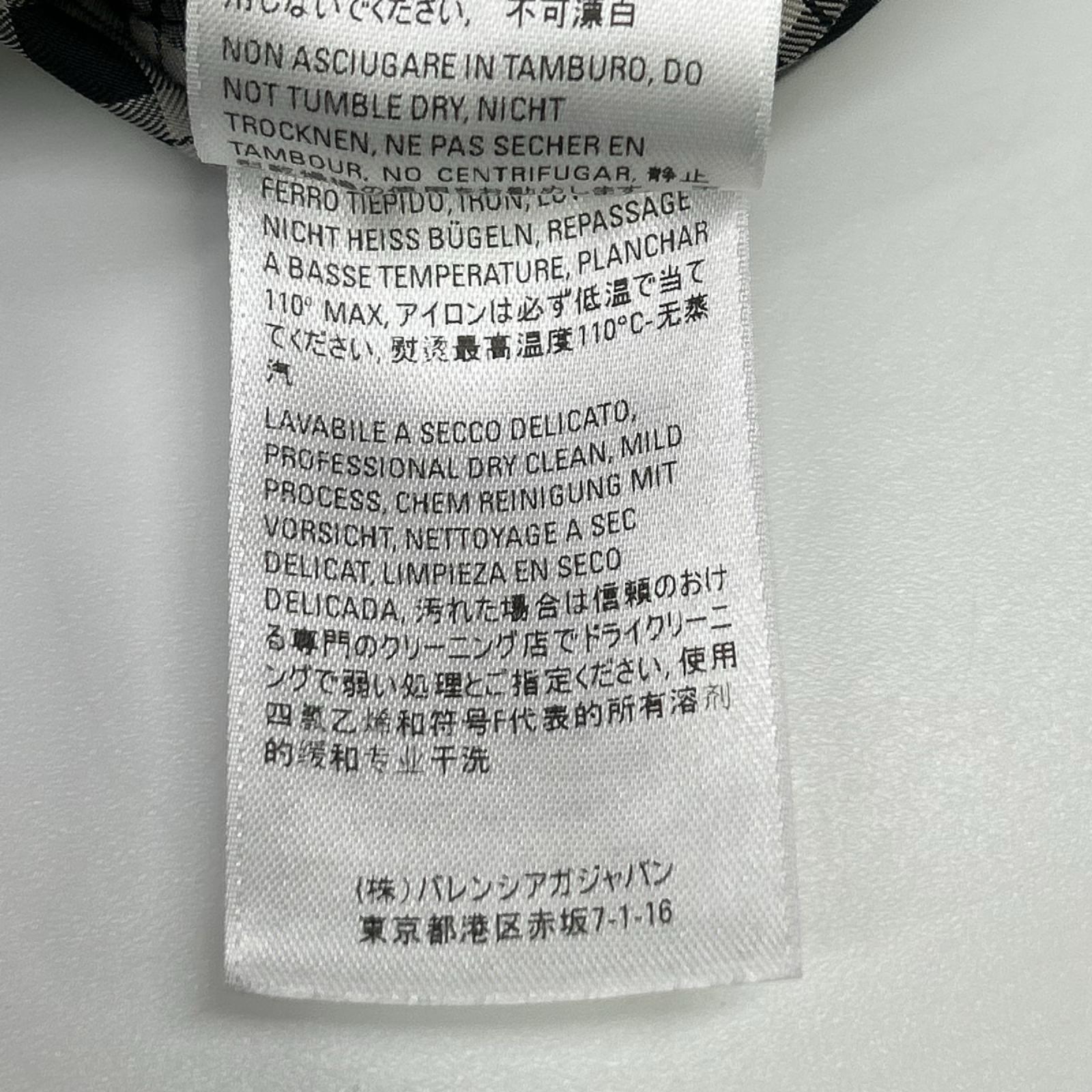 BALENCIAGA バレンシアガ 642288 チェック ボウタイ長袖シャツ トップス