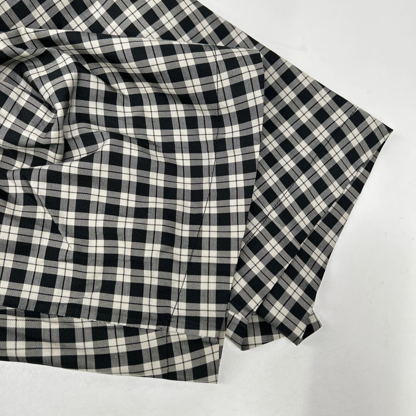 BALENCIAGA バレンシアガ 642288 チェック ボウタイ長袖シャツ トップス