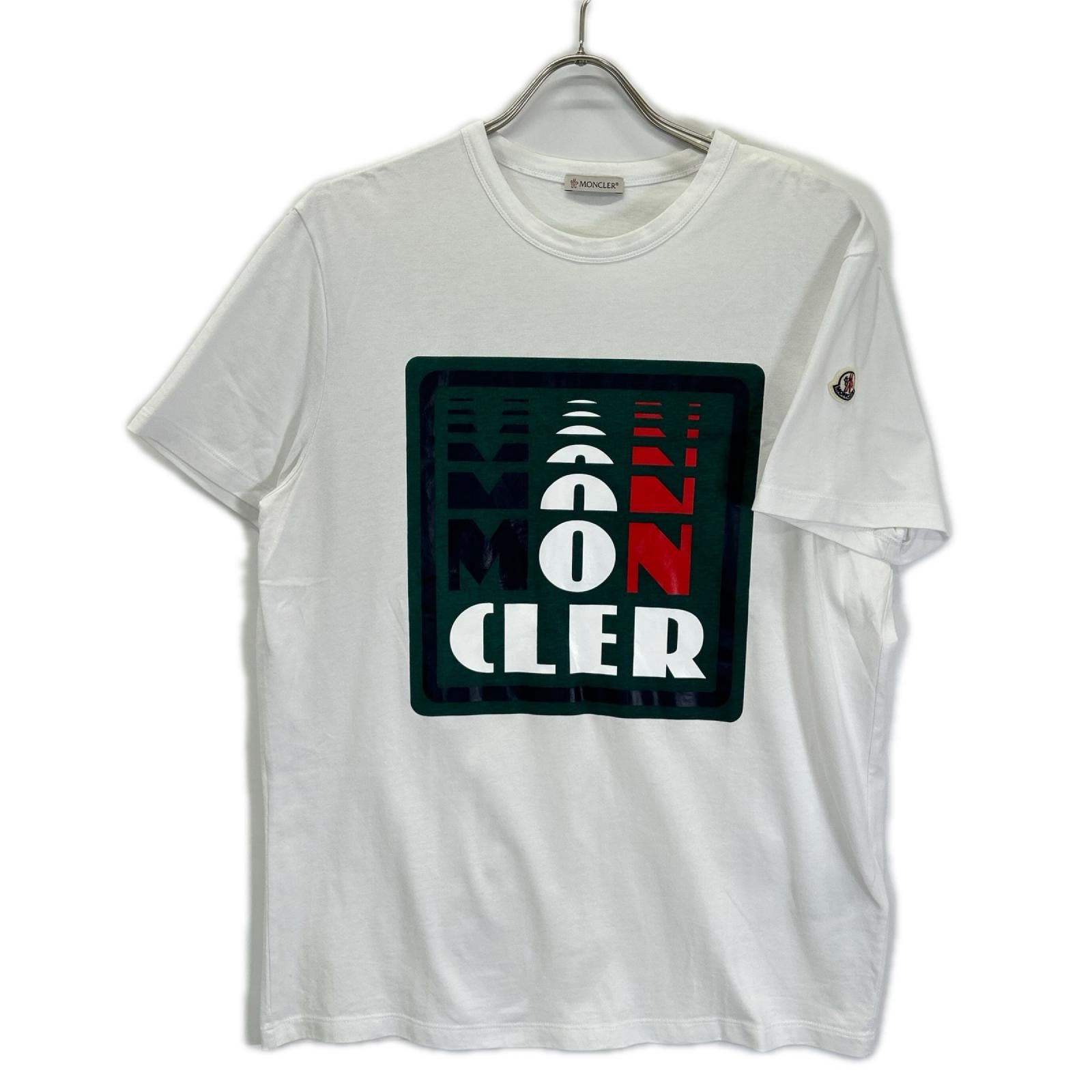 MONCLER モンクレール ホワイト MAGLIA TSHIRT ロゴ 半袖Tシャツ トップス