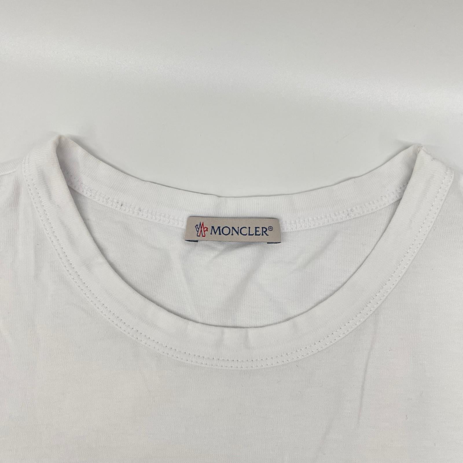 MONCLER モンクレール ホワイト MAGLIA TSHIRT ロゴ 半袖Tシャツ トップス