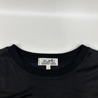 HERMES エルメス 90S ブラック 刺繍 長袖Tシャツ トップス