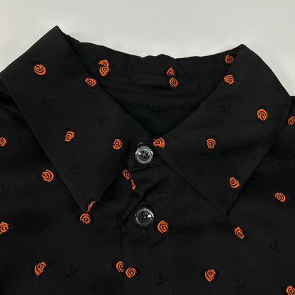 MARNI マルニ CAMA0533A0 UTV991 ブラック 刺繍 レーヨンシャツ 23年 トップス