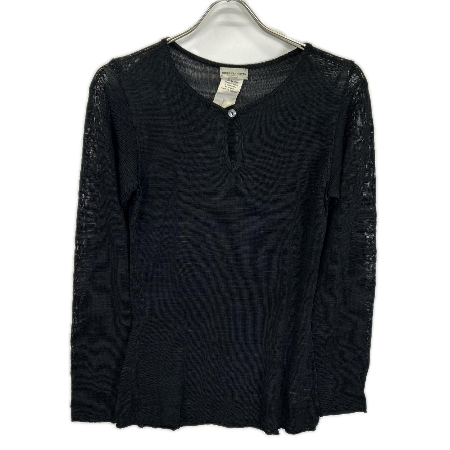 DRIES VAN NOTEN ドリスヴァンノッテン 初期 ブラック レーヨン 長袖カットソー トップス