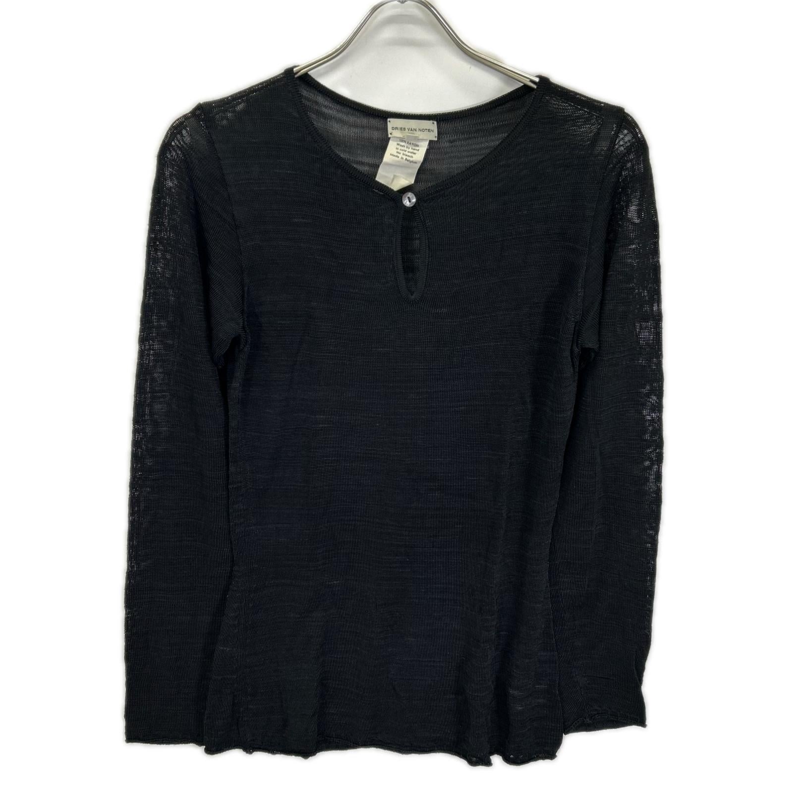 DRIES VAN NOTEN ドリスヴァンノッテン 初期 ブラック レーヨン 長袖カットソー トップス