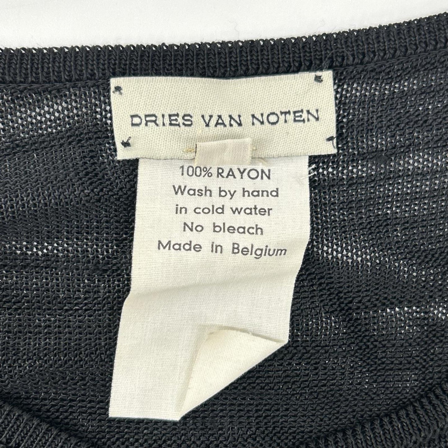 DRIES VAN NOTEN ドリスヴァンノッテン 初期 ブラック レーヨン 長袖カットソー トップス