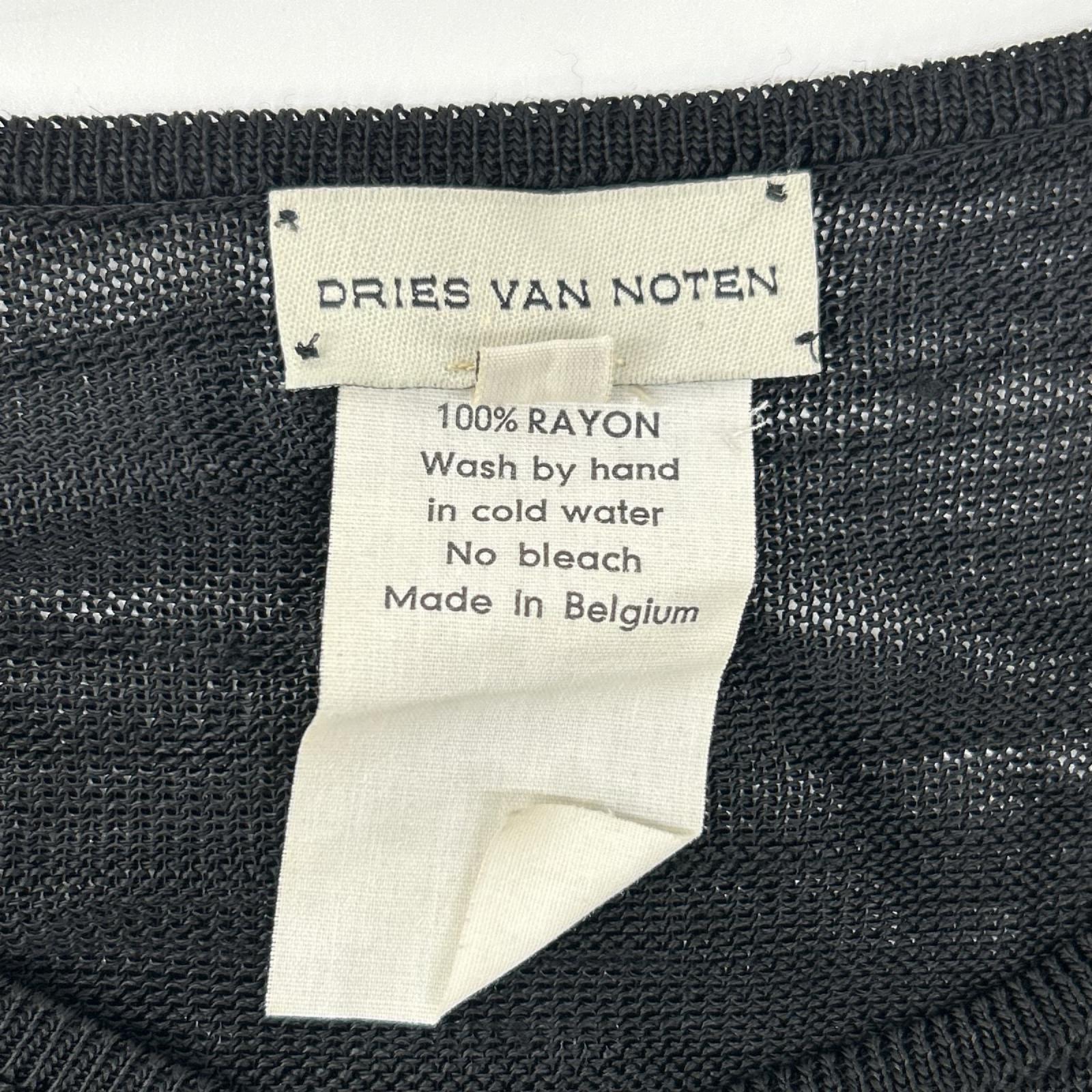 DRIES VAN NOTEN ドリスヴァンノッテン 初期 ブラック レーヨン 長袖カットソー トップス