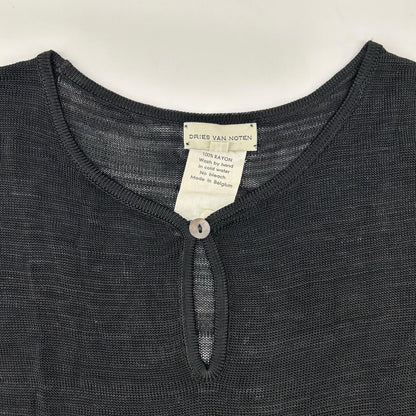 DRIES VAN NOTEN ドリスヴァンノッテン 初期 ブラック レーヨン 長袖カットソー トップス
