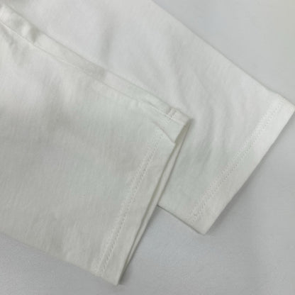 Chloe クロエ C20245 ホワイト ロゴ刺繍 コットン 長袖Tシャツ トップス