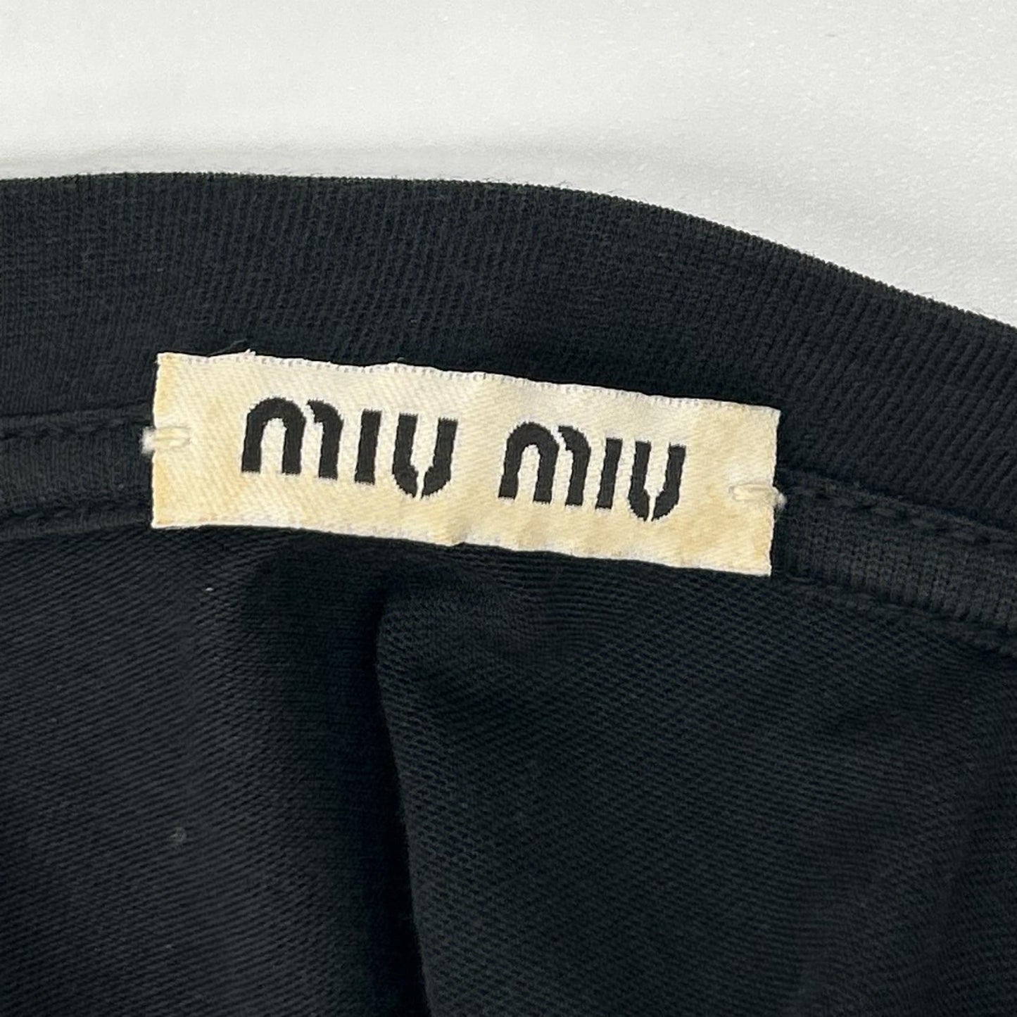 MIUMIU ミュウミュウ 13SS MJA493ブラック ギャザー コットンワンピース ワンピース