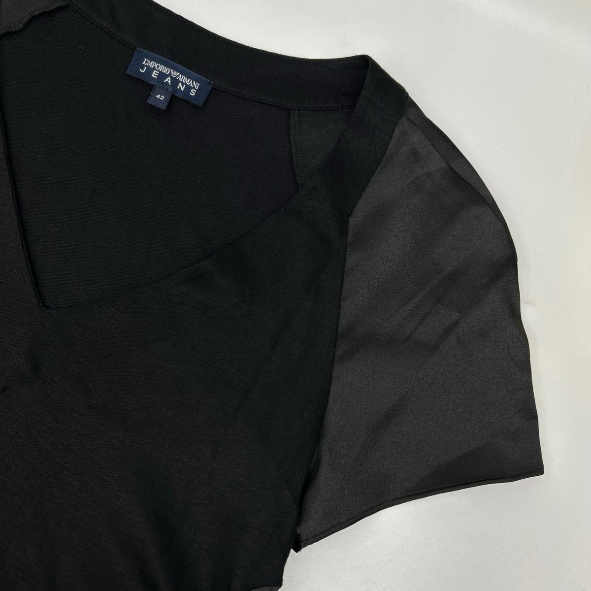 ARMANIJEANS アルマーニジーンズ レーヨン 素材切替 半袖ワンピース ワンピース