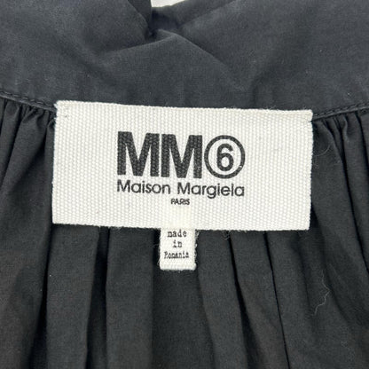 MM6 エムエムシックス S52CT0437 ブラック オーバーサイズ バックギャザー シャツ トップス