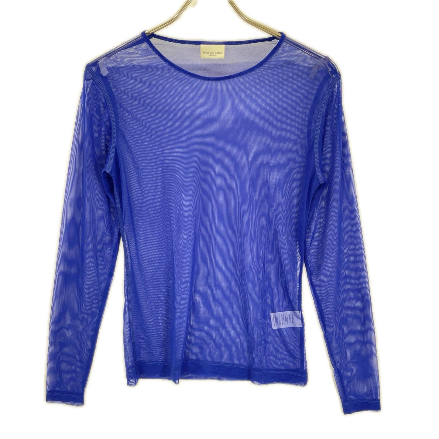 DRIES VAN NOTEN ドリスヴァンノッテン ブルー シアー素材 長袖tシャツ トップス
