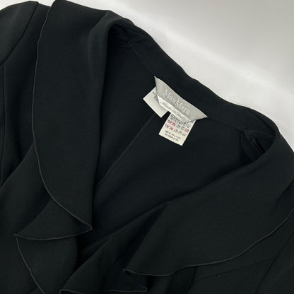 Max Mara マックスマーラ ブラック トリアセテート ベルトワンピース ワンピース