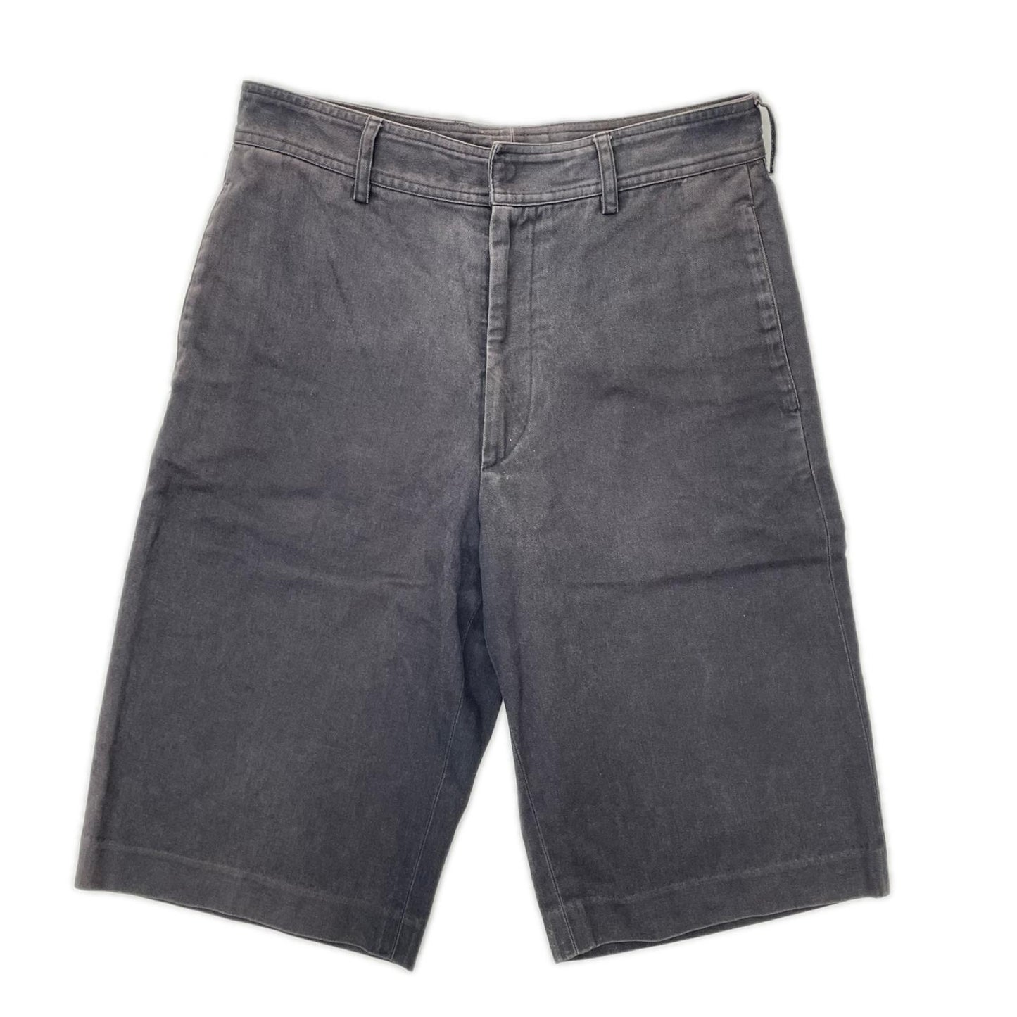 DRIES VAN NOTEN ドリスヴァンノッテン 1157-343-0396 ブラック フェード加工 コットンリネンショーツ ボトムス