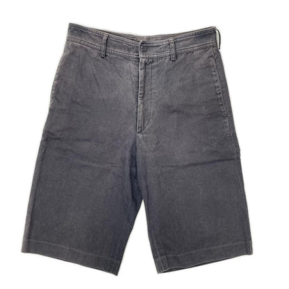 DRIES VAN NOTEN ドリスヴァンノッテン 1157-343-0396 ブラック フェード加工 コットンリネンショーツ ボトムス